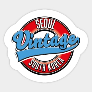 Seoul South Korea vintage logo Sticker